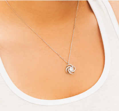 Love Knot Necklace 18k Gold or Silver