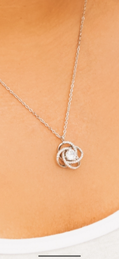 Love Knot Necklace 18k Gold or Silver