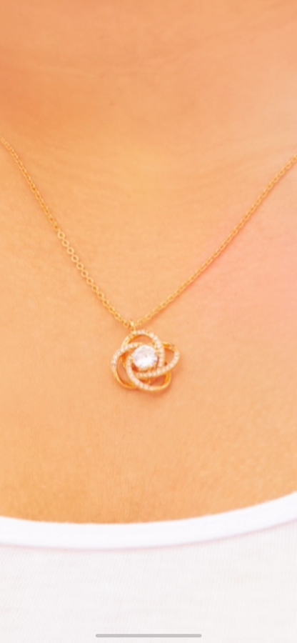 Love Knot Necklace 18k Gold or Silver