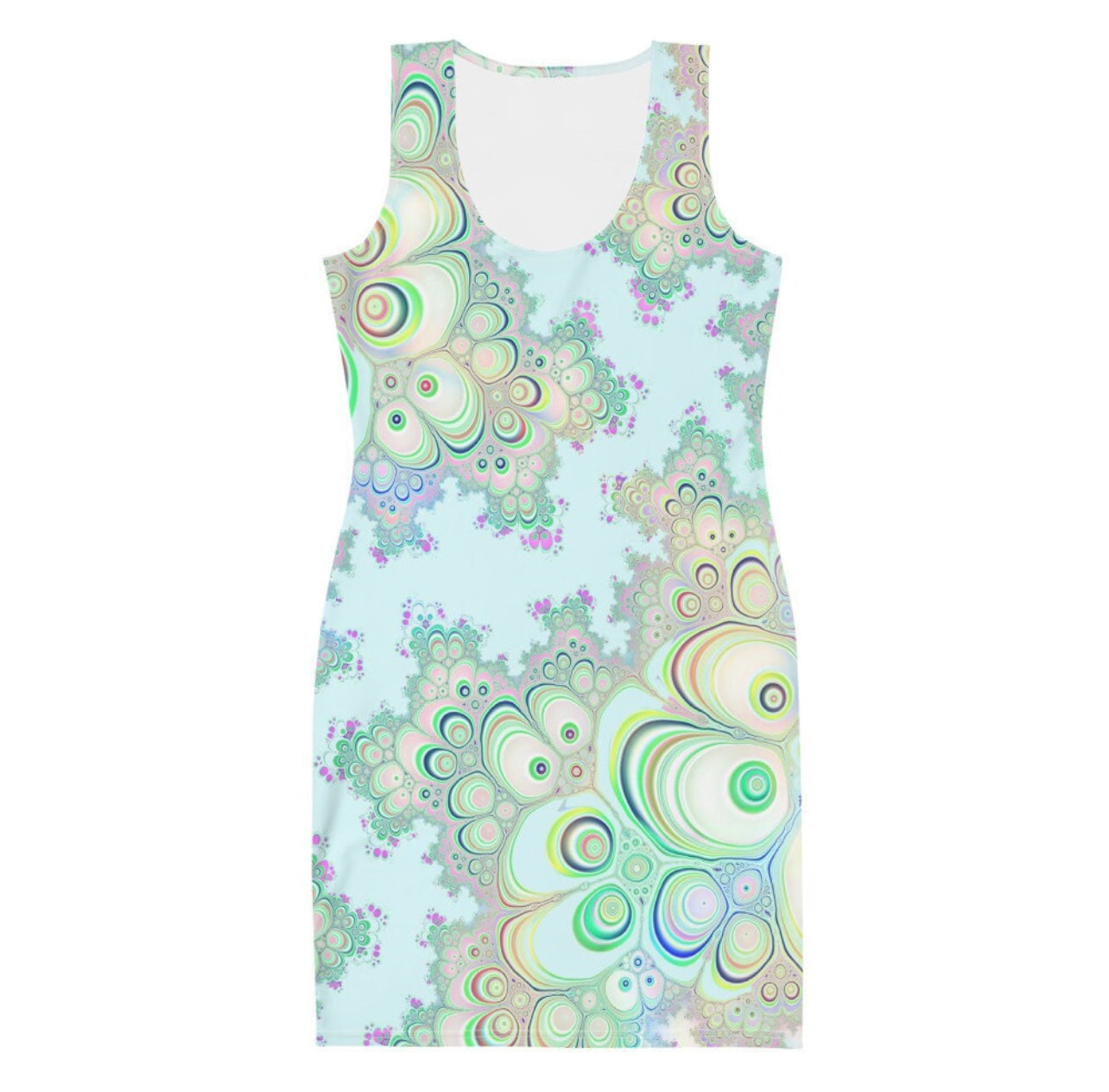 Psychedelic Rainbow Fitted Dress