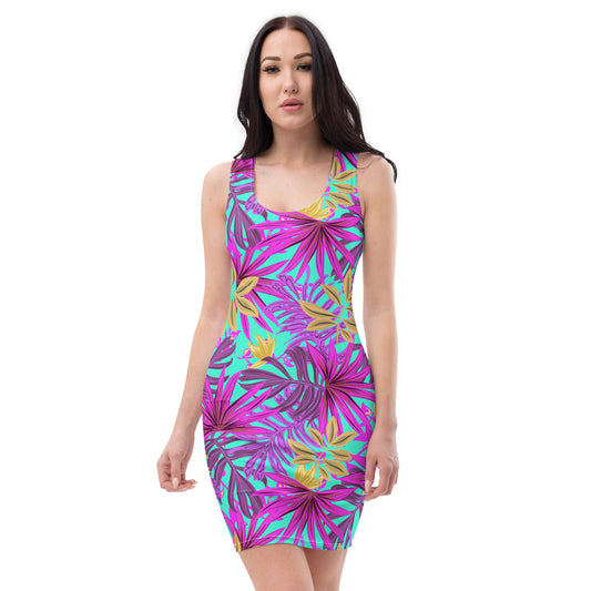 Paradise Tropical Fitted Dress