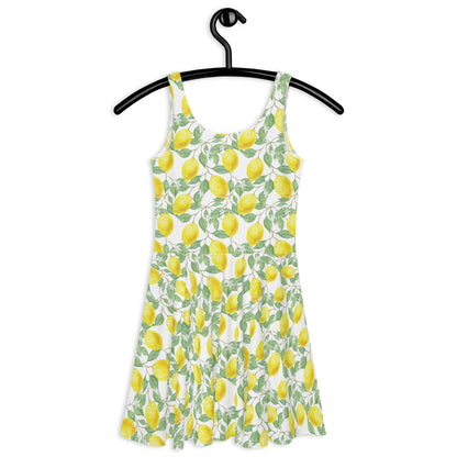 Lemons Floral Flare Dress