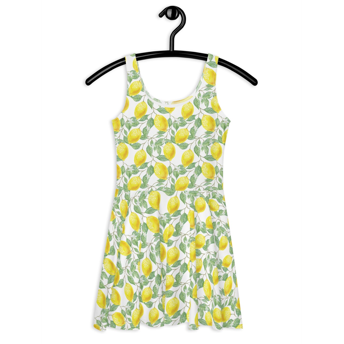 Lemons Floral Flare Dress